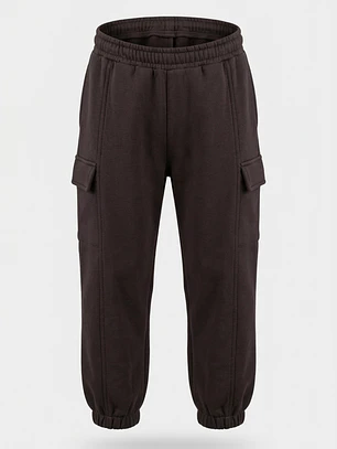 Buzo Cargo Loose Fit Niño Café