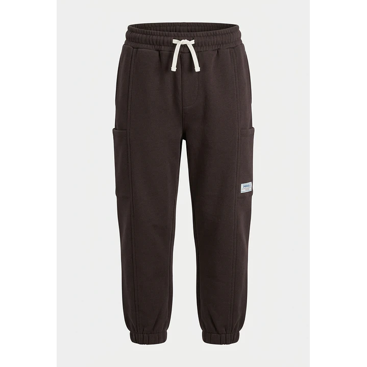 Buzo Cargo Loose Fit Niño Café 1
