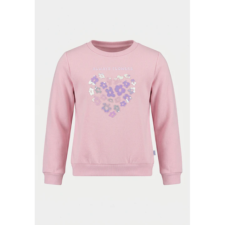 Polerón Brillos Niña Rosado 1