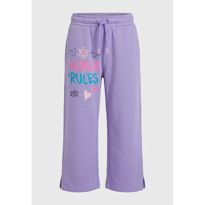 Buzo Rules Wide Leg Niña Lila 1