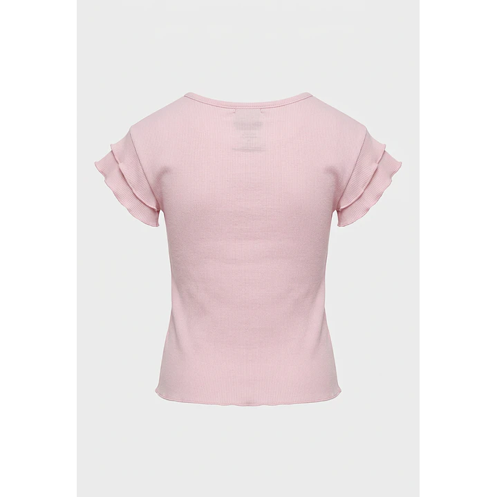 Polera Coquette Niña Rosado 2