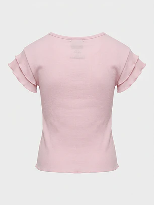 Polera Coquette Niña Rosado