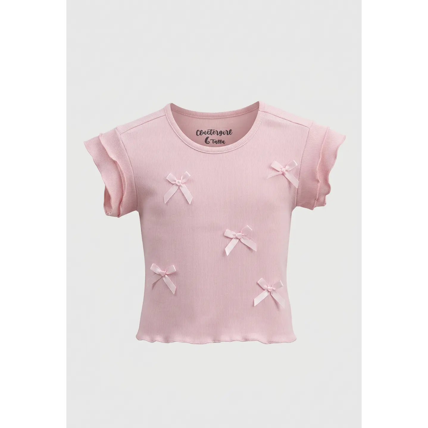 Polera Coquette Niña Rosado 1