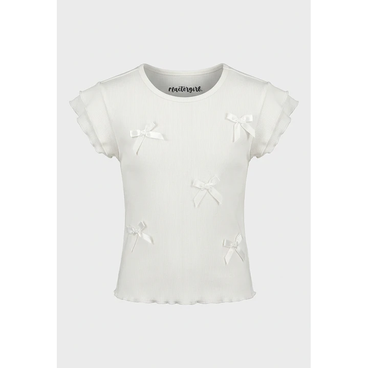 Polera Coquette Niña Crudo 1