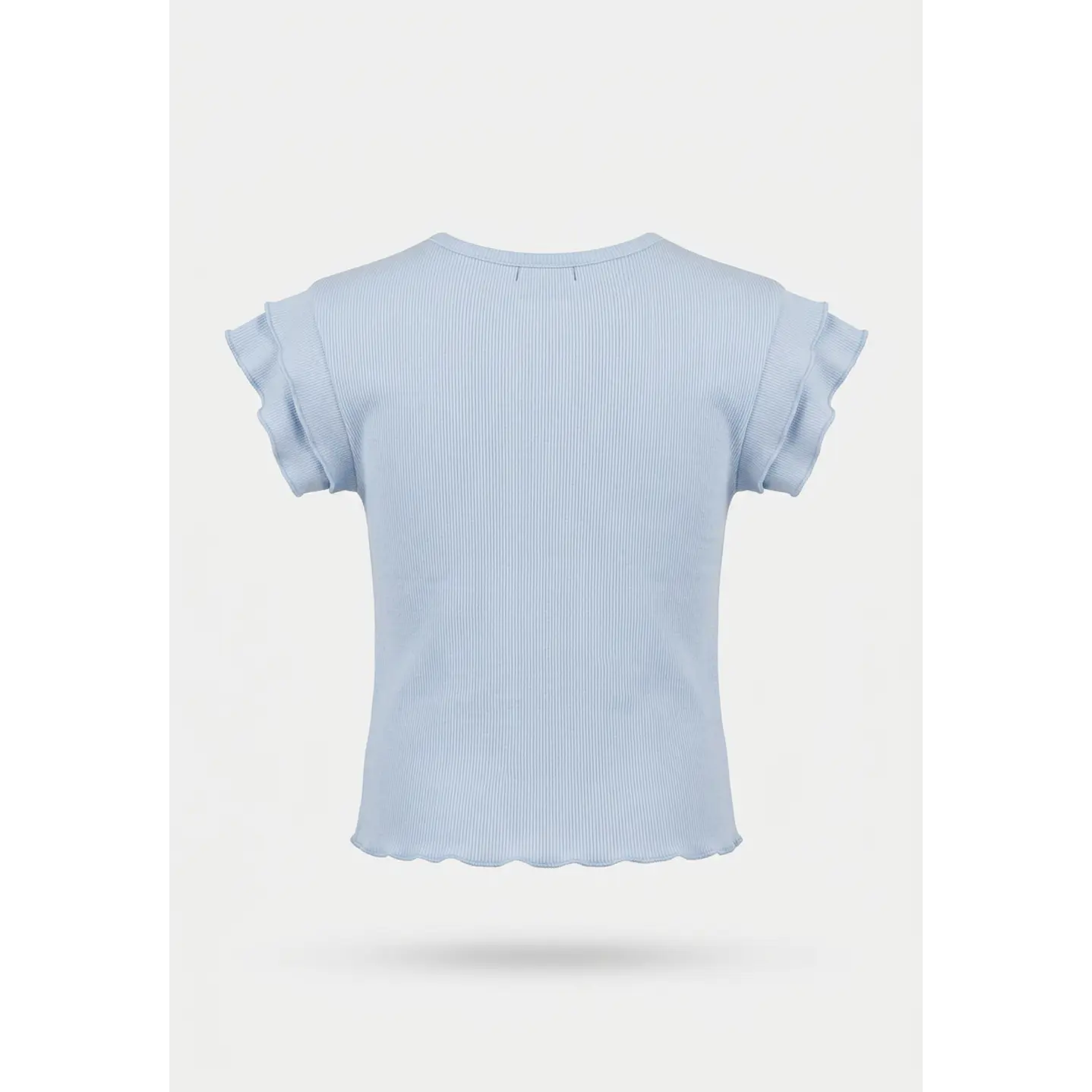 Polera Coquette Niña Celeste 2