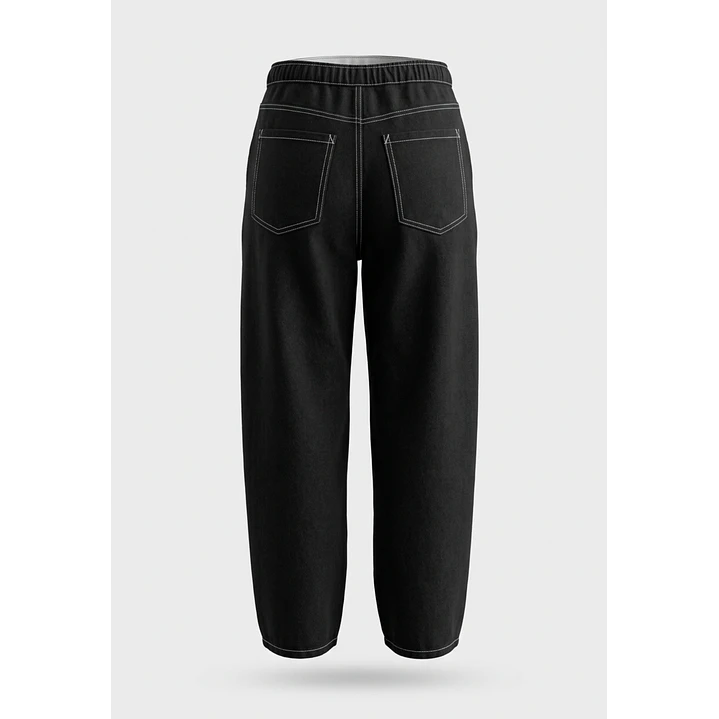 Jeans Elasticado Extra Baggy Lolo Negro 2