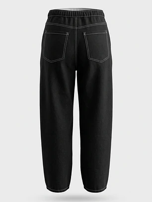 Jeans Elasticado Extra Baggy Lolo Negro