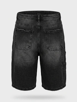 Bermuda Ajustado Carpintero Lolo Negro