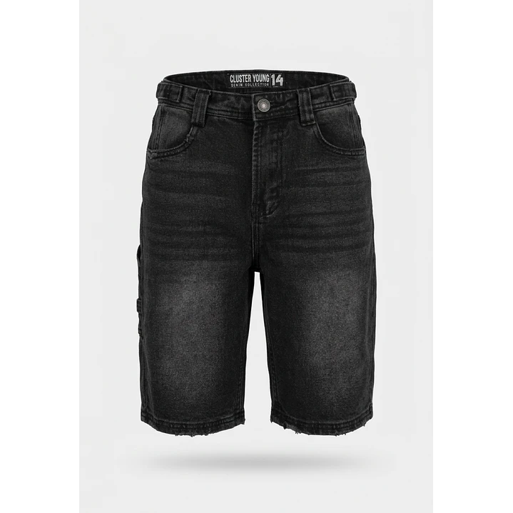 Bermuda Ajustado Carpintero Lolo Negro 1