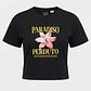 Polera Flor Lola Negro - Miniatura 1