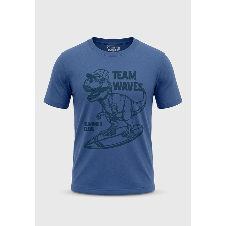 Polera Surf Niño Azul 1