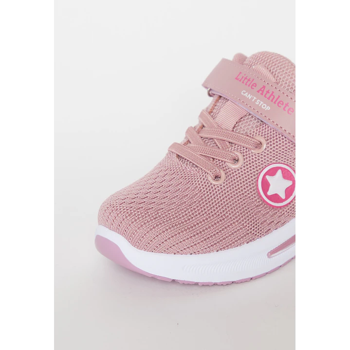 Zapatilla Velcro Niña Rosado 3