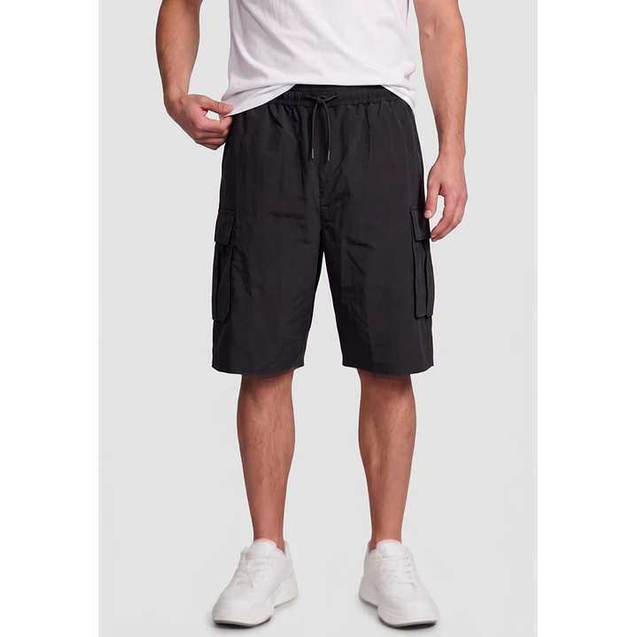 Bermuda Cargo Hombre Negro 1
