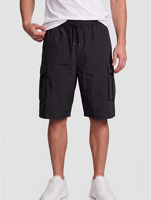 Bermuda Cargo Hombre Negro