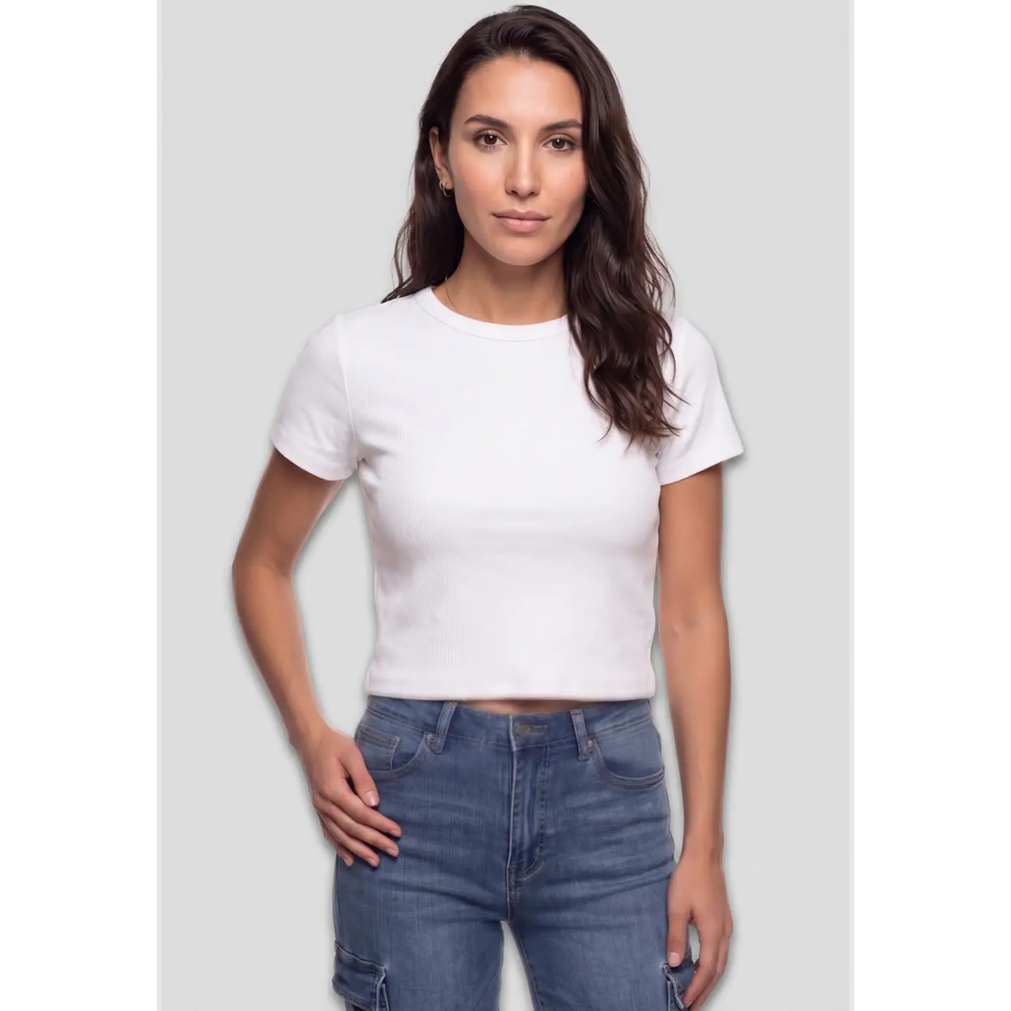 Polera Básica Mujer Blanco 1