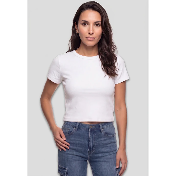 Polera Básica Mujer Blanco 1