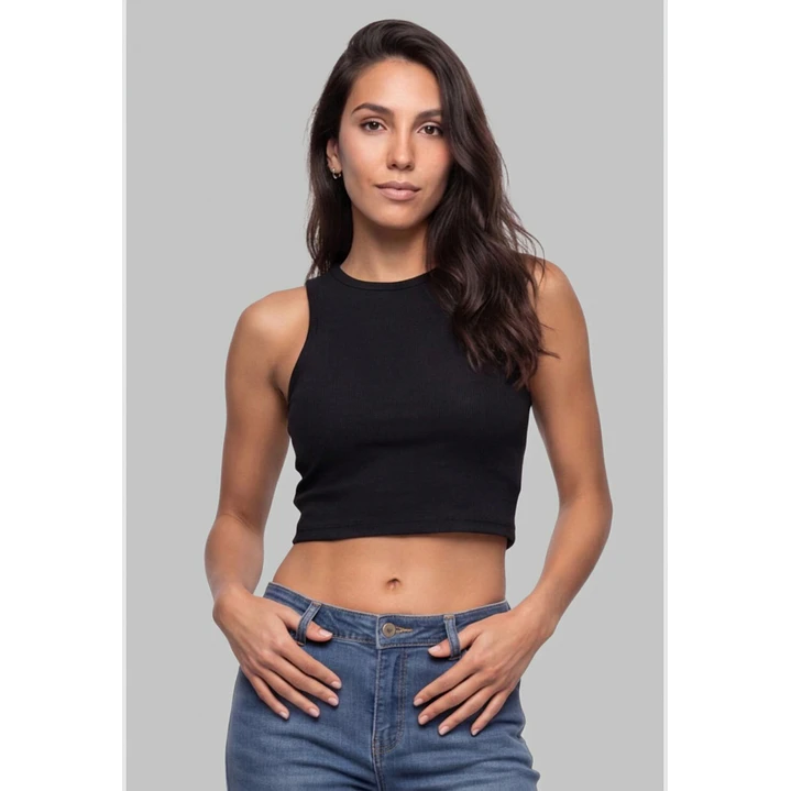 Polera Halter Mujer Negro 1