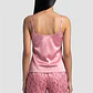 Pijama Corto Satin Mujer Rosado - Miniatura 2
