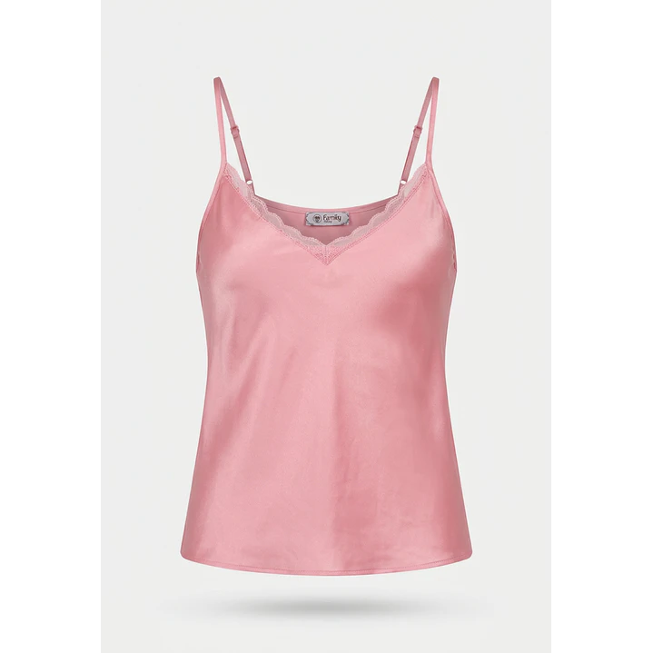 Pijama Corto Satin Mujer Rosado 4