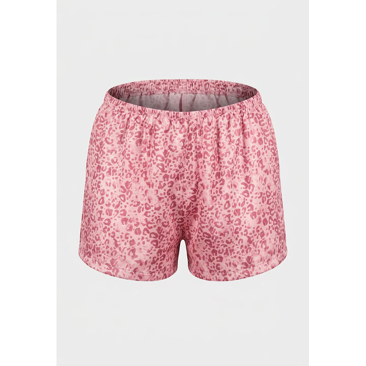 Pijama Corto Satin Mujer Rosado 5