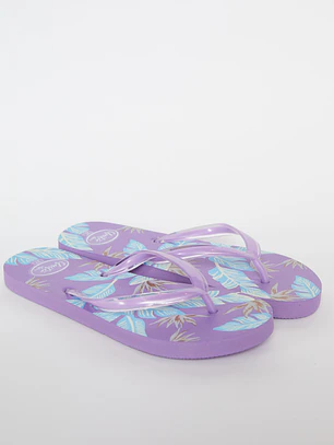 Hawaiana Hojas Mujer Morado