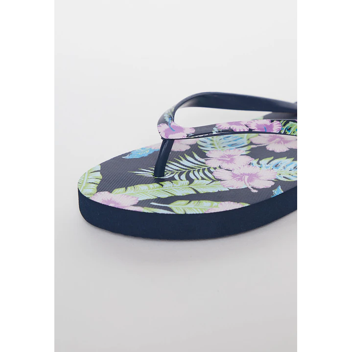 Hawaiana Print Mujer Negro 3