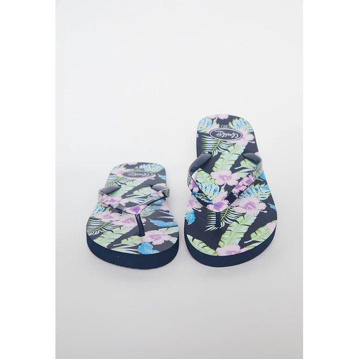 Hawaiana Print Mujer Negro 2