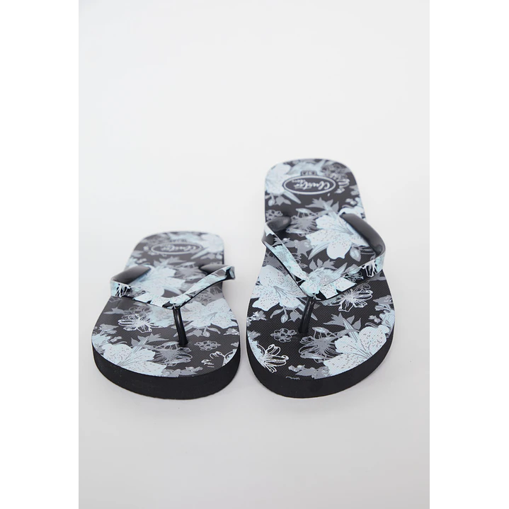 Hawaiana Floral Mujer Negro 2