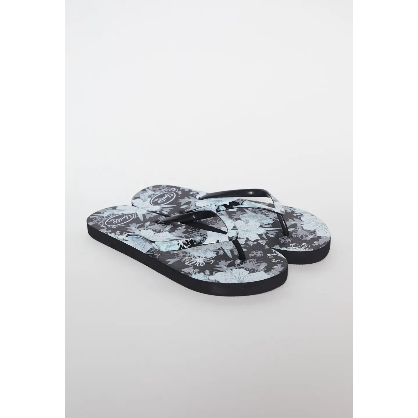 Hawaiana Floral Mujer Negro 1