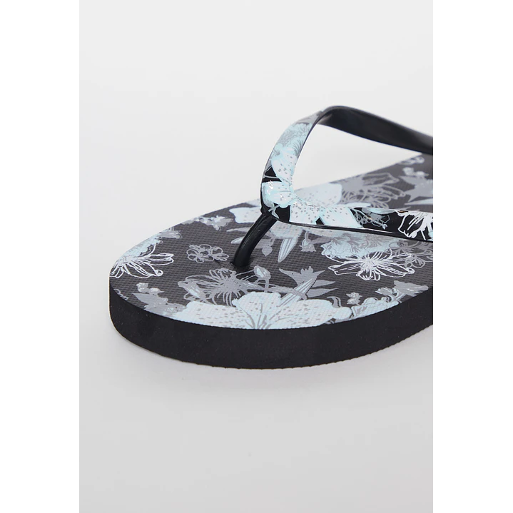 Hawaiana Floral Mujer Negro 3