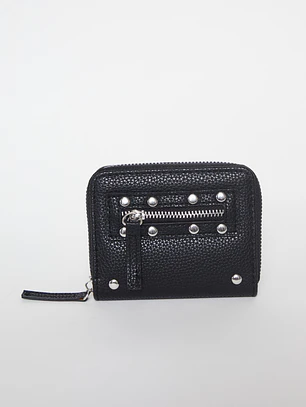 Billetera Tachas Mujer Negro