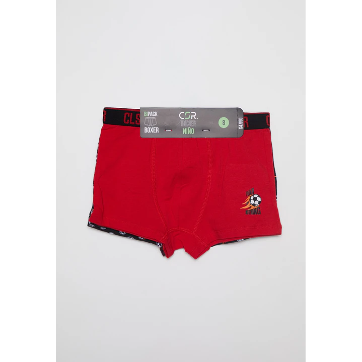 Boxer Bipack Medio Niño Negro 2