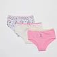 Calzón Tripack Bikini Niña Gris - Miniatura 1