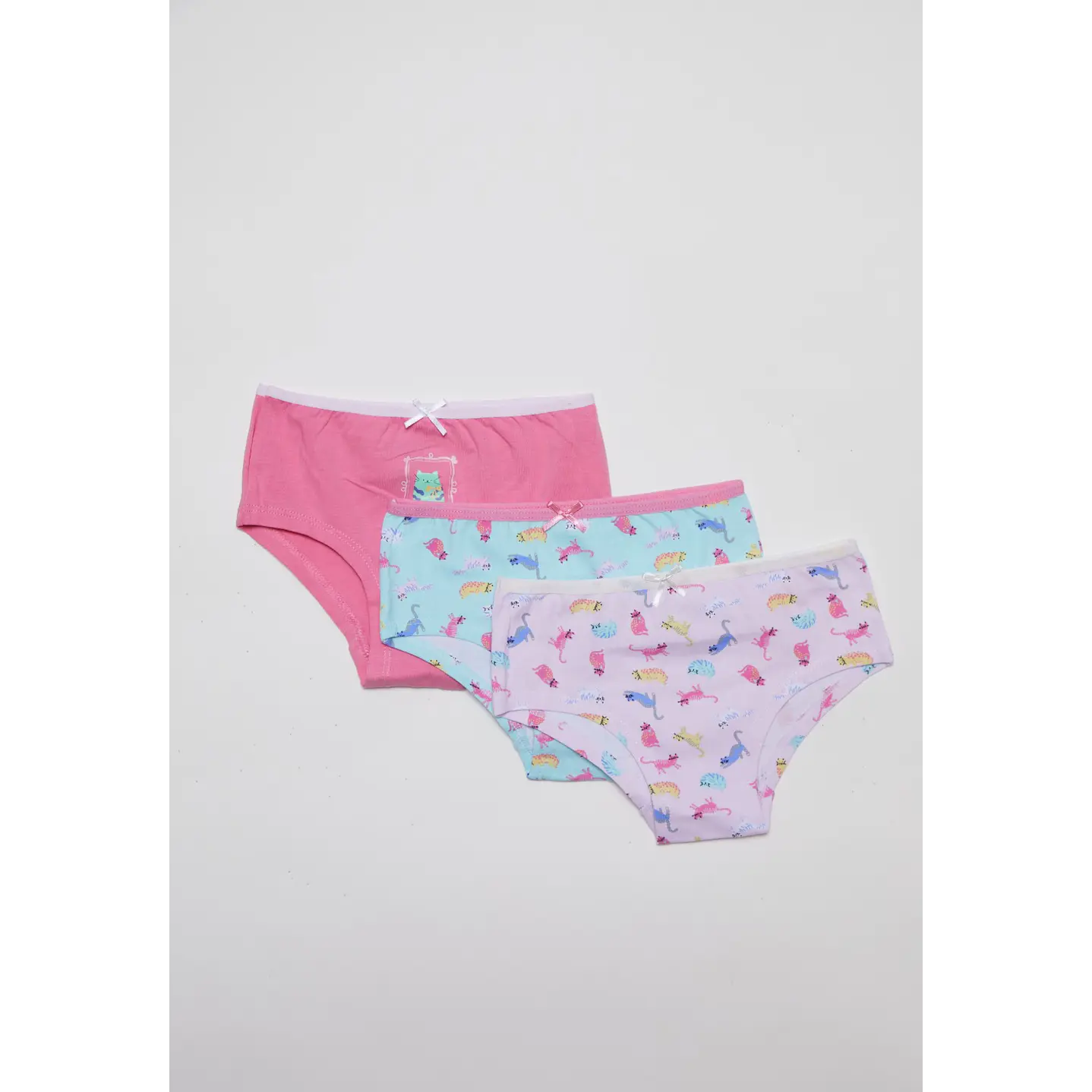 Calzón Tripack Bikini Niña Rosado 1