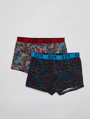 Boxer Bipack Medio Niño Negro