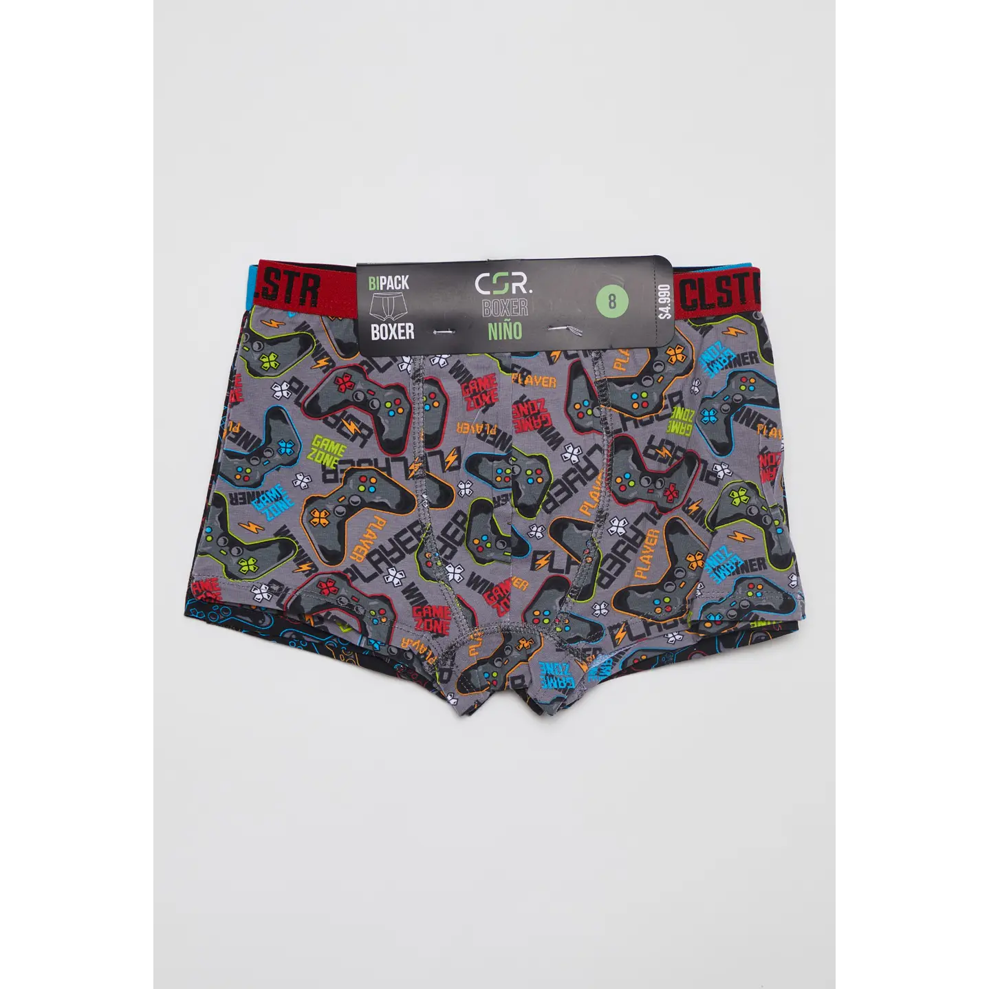 Boxer Bipack Medio Niño Negro 2
