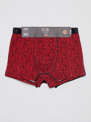 Boxer Bipack Medio Lolo Negro