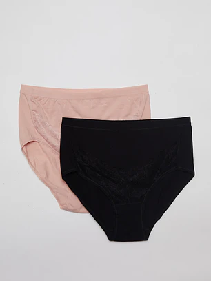 Calzón Bipack Maxi Mujer Negro