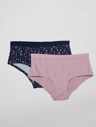 Calzón Bipack Micro Mujer Rosado