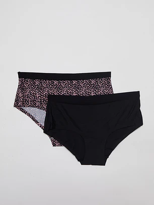 Calzón Bipack Micro Mujer Negro