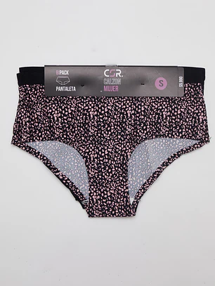 Calzón Bipack Micro Mujer Negro