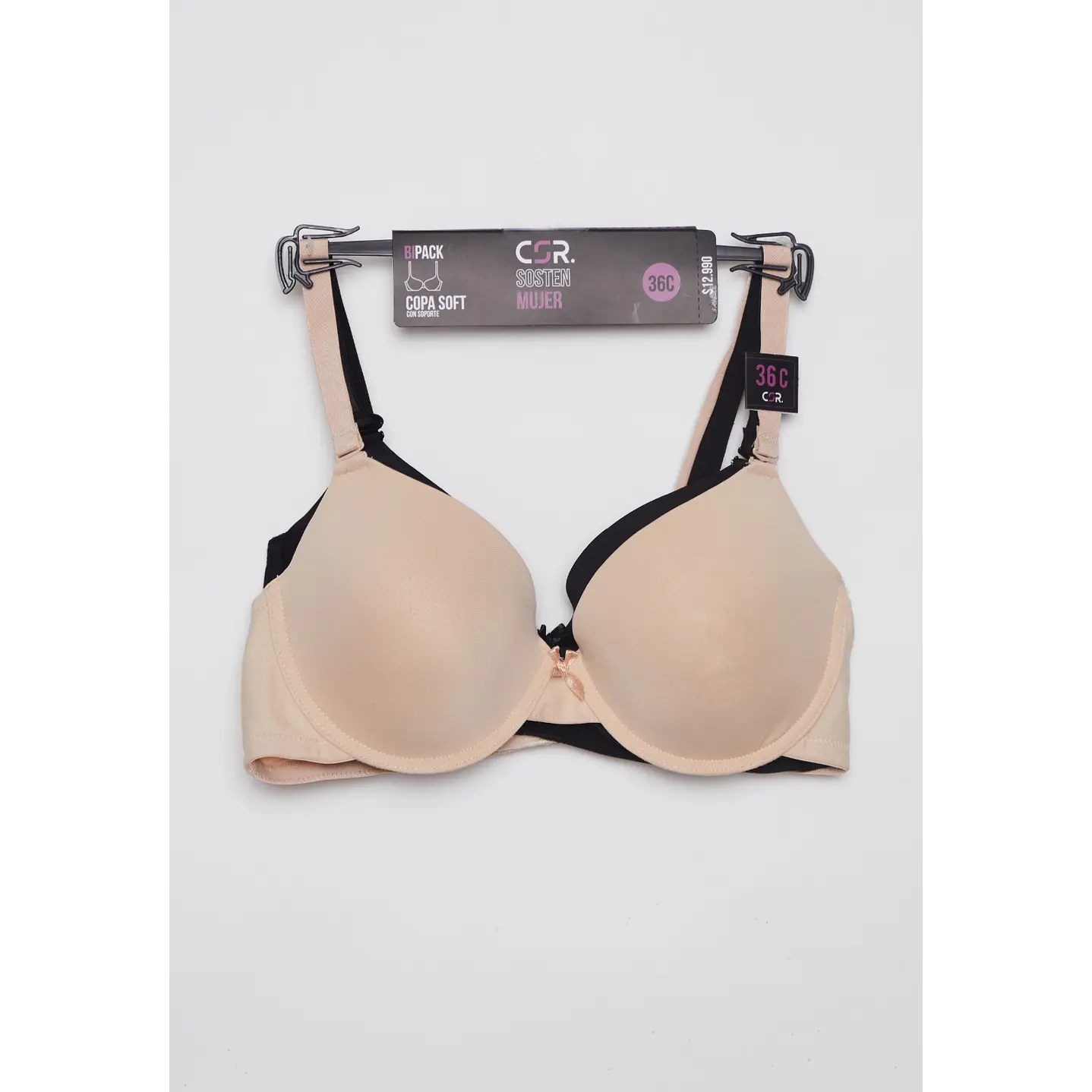 Sosten Padding Microfibra Mujer Negro 4