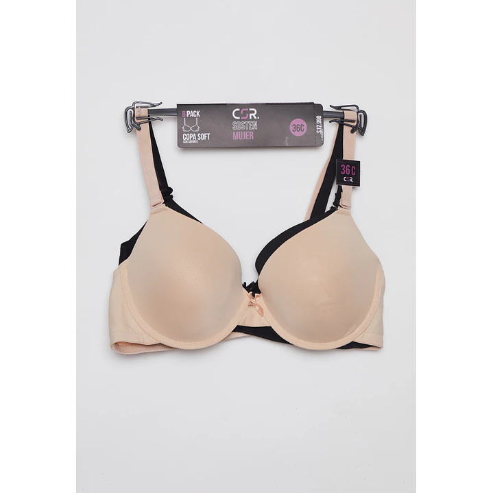 Sosten Padding Microfibra Mujer Negro 4