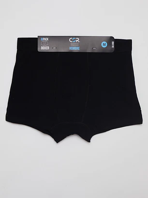 Boxer Bipack Medio Hombre Negro