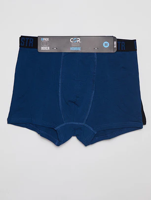 Boxer Bipack Medio Hombre Negro