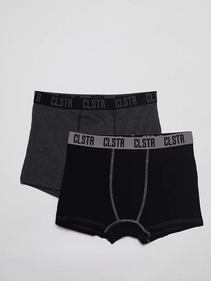 Boxer Bipack Medio Hombre Negro