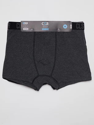 Boxer Bipack Medio Hombre Negro