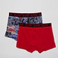 Boxer Bipack Medio Hombre Rojo - Miniatura 1