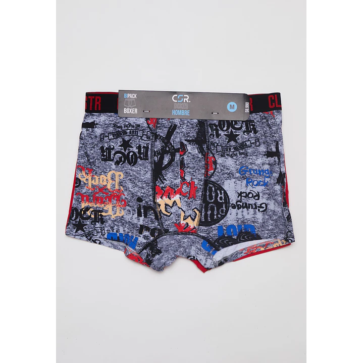 Boxer Bipack Medio Hombre Rojo 2