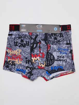 Boxer Bipack Medio Hombre Rojo